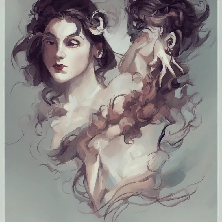 Image similar to a beautiful portrait in the style of charles dana gibson and in the style of peter mohrbacher.