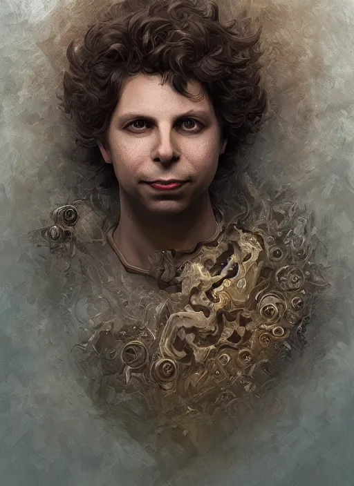 Prompt: portrait of Micheal Cera as a large Lovcraftian monster, fantasy, intricate, elegant, highly detailed, digital painting, artstation, concept art, smooth, sharp focus, illustration, art by artgerm and greg rutkowski