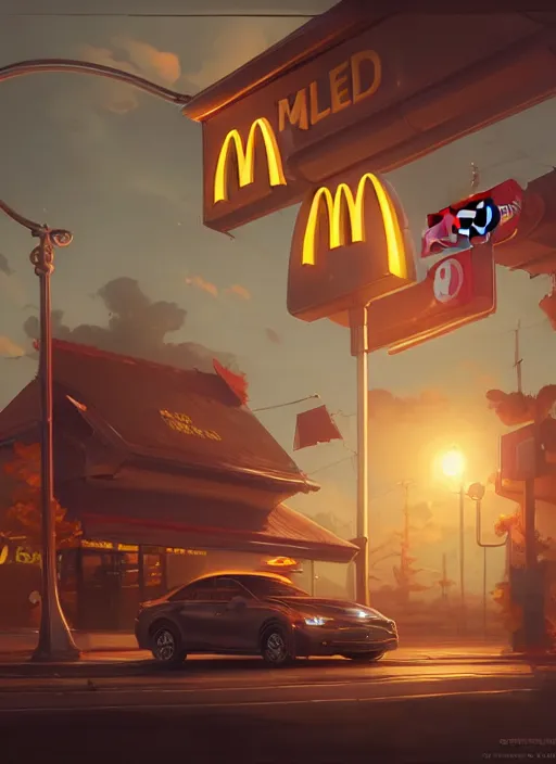 Prompt: Highly detailed McDonalds logo, Stephen Bliss, unreal engine, fantasy art by Greg Rutkowski, Loish, Rhads, Makoto Shinkai and Lois van baarle, ilya kuvshinov, rossdraws, Tom Bagshaw, global illumination, radiant light, detailed and intricate environment