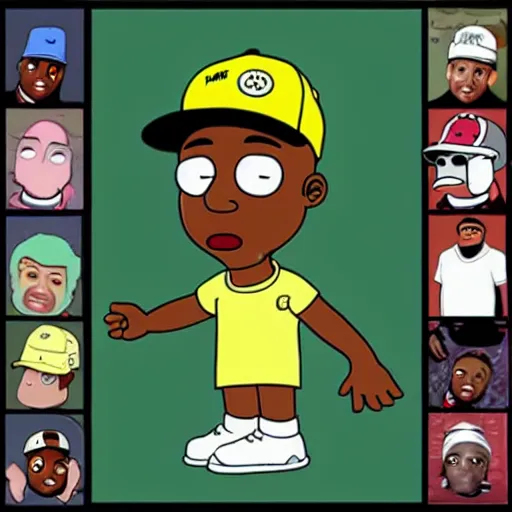 Prompt: tyler the creator in the style of family guy