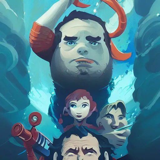 Image similar to face icon stylized minimalist the poseidon adventure 1 9 7 2, loftis, cory behance hd by jesper ejsing, by rhads, makoto shinkai and lois van baarle, ilya kuvshinov, rossdraws global illumination