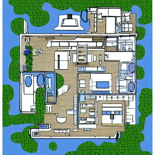 Prompt: “ Blueprint of the Jetsons home”