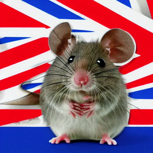 Prompt: a little mouse as the king of the united kingdom