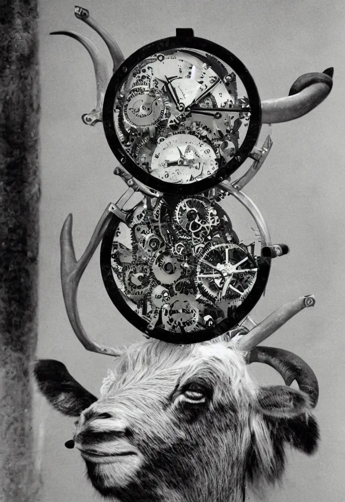 Image similar to Photograph of a clockwork billygoat