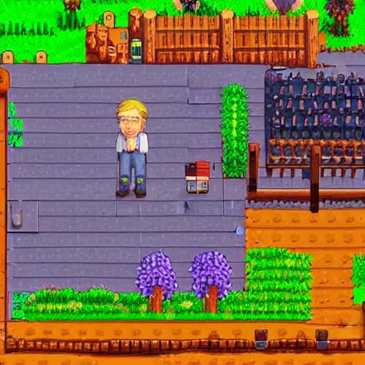 Image similar to Bernie Sanders in Stardew Valley 4k