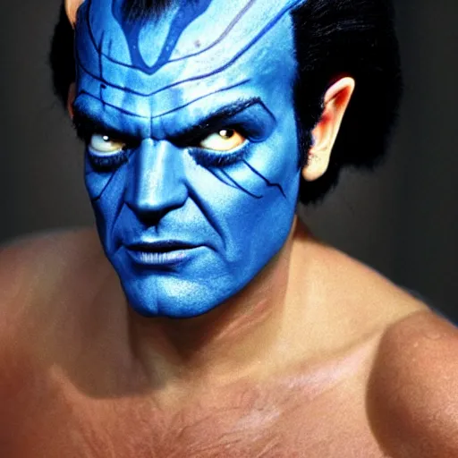 Image similar to jack nicholson as neytiri in avatar