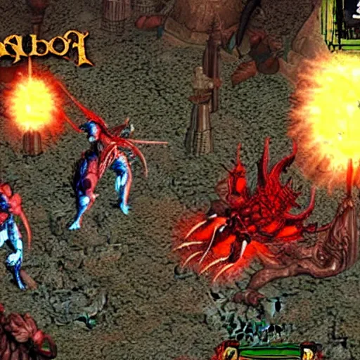 Prompt: a screenshot of the video game Diablo (1994)