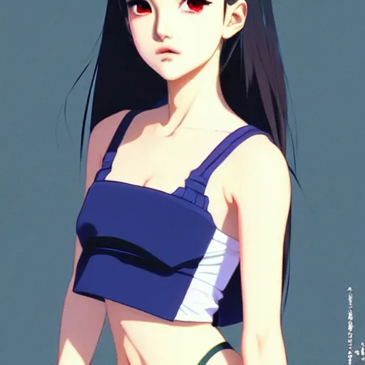 Image similar to a beautiful young japanese natalie portman alluring instagram model in crop top, by ilya kuvshinov and artgerm, aesthetic, gorgeous, alluring, attractive, gapmoe yandere grimdark, trending on pixiv fanbox, painted by greg rutkowski makoto shinkai takashi takeuchi studio ghibli, akihiko yoshida