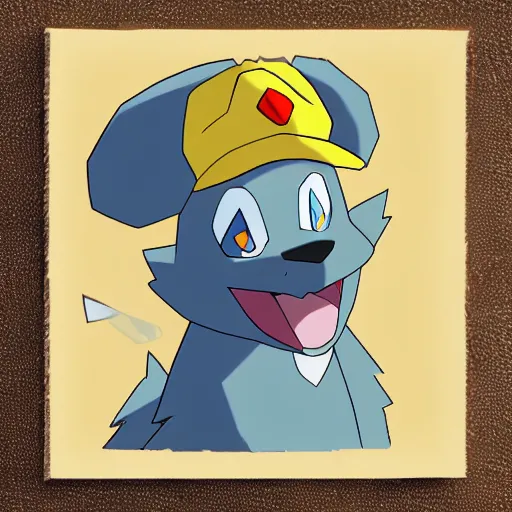 Image similar to ice dog pokemon, cel - shaded