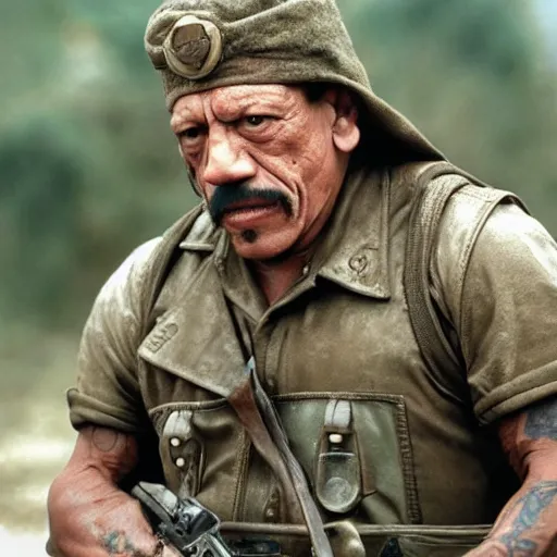 Prompt: Danny Trejo starring in saving private Ryan