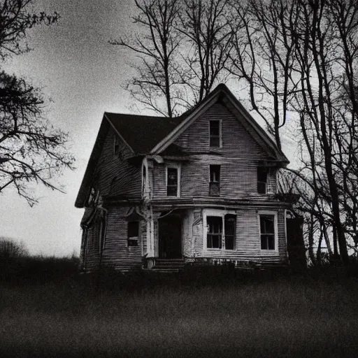 Image similar to photo of a creepy house