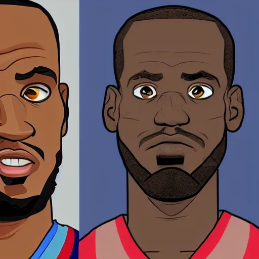 Image similar to Lebron James as a gta video game character, animated