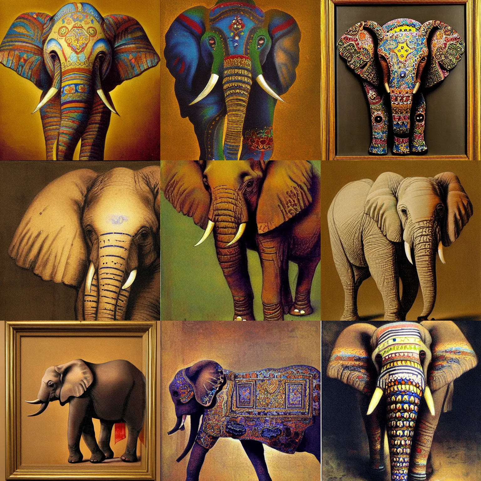 Elephant Decor, Xenophile: Indian and African Elephants Joining to