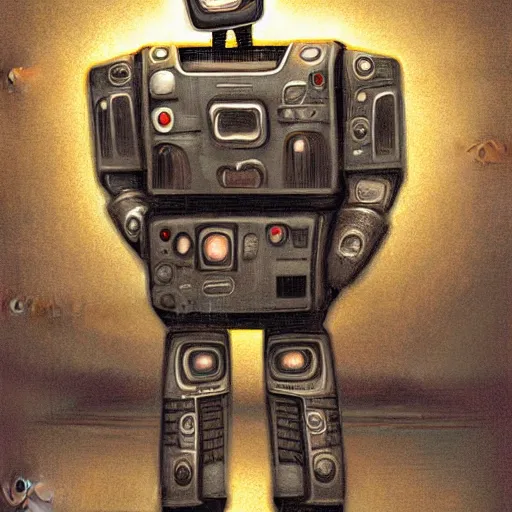 Image similar to TV robot by Keith Thompson