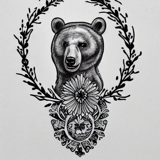 grizzly bear stencil
