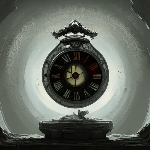 Image similar to clock of past, time of future, artstation