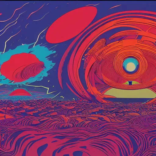 Prompt: ultrawide angle colour masterpiece dream by kilian eng and jean giraud, incredible sense of depth and perspective and clarity, weird abstract avant garde epic, 8 k