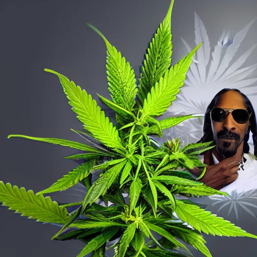 Prompt: snoop dog as a cannabis plant, realistic, photography, 8 k,
