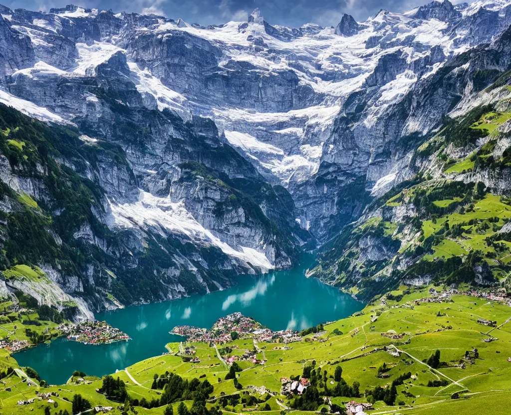 Image similar to Amazing Switzerland Landscape that are out of this world 8k