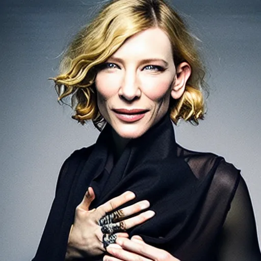 Image similar to photo of cate blanchett, by Annie leibowitz, photorealisitc