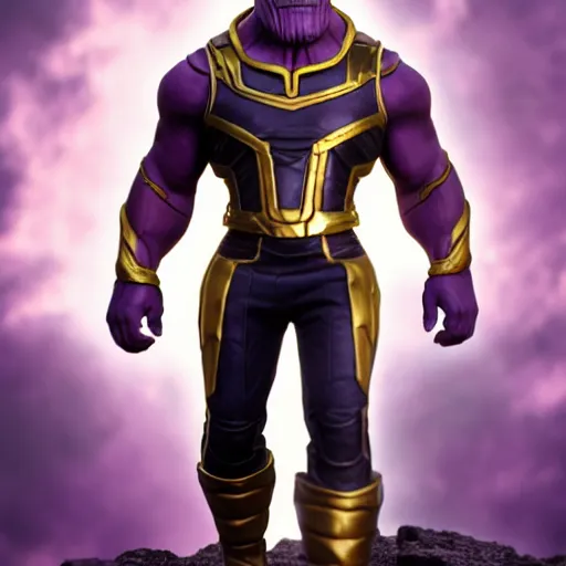 Image similar to thanos dressed as a soldier, highly detailed, high quality, hd, 4 k, 8 k, canon 3 0 0 mm, professional photographer, 4 0 mp, lifelike, top - rated, award winning, realistic, sharp, no blur, edited, corrected, trending