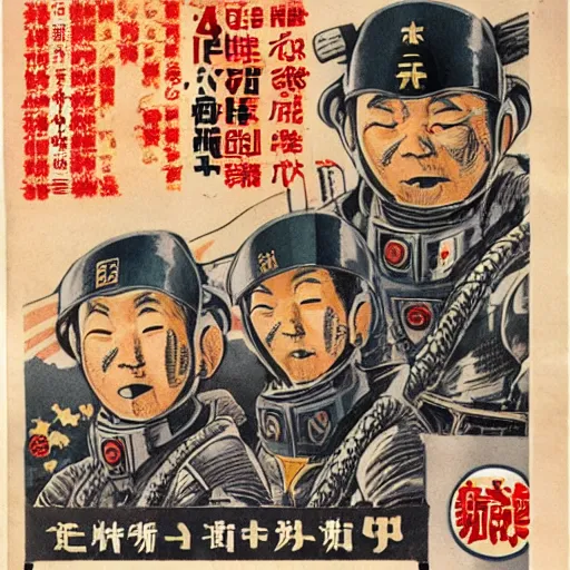 imperial japanese propaganda, space marines | Stable Diffusion | OpenArt
