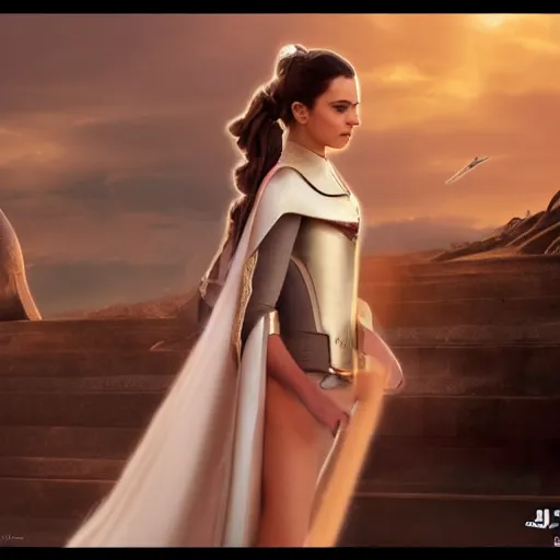 Image similar to victoria justice as princess padme in star wars episode 3, 8 k resolution, cinematic lighting, anatomically correct