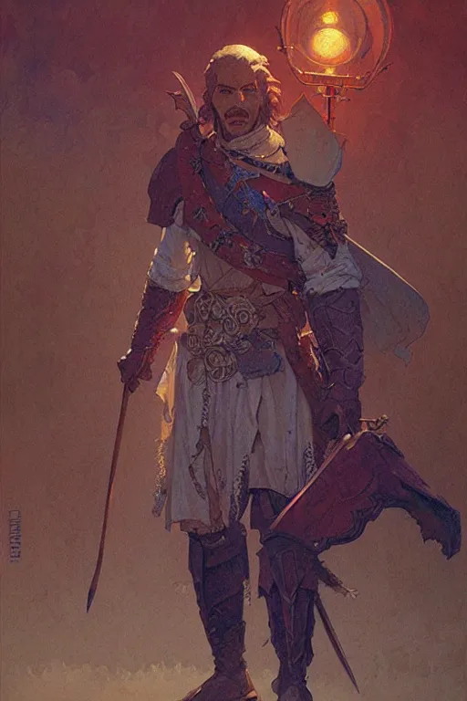 Image similar to attractive male, fantasy, dnd, character design, painting by jean giraud, greg rutkowski, carl larsson