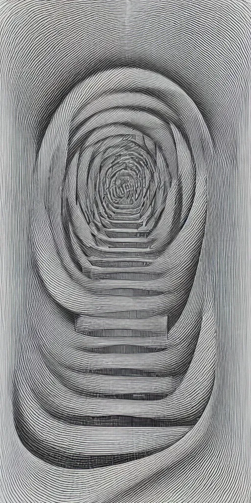 Image similar to cell shaded optical illusion by m. c. escher