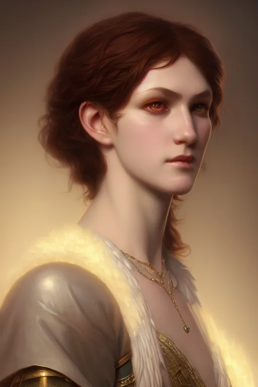 Image similar to a portrait of the angel Azazel, illustration, soft lighting, soft details, painting oil on canvas by Edmund Blair Leighton and Charlie Bowater octane render trending on artstation d&d characters, 4k, 8k, HD