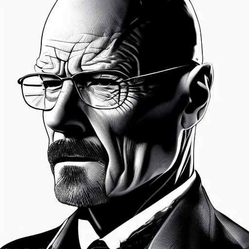 Image similar to Walter White in a Batman suit, hyperdetailed, artstation, cgsociety, 8k