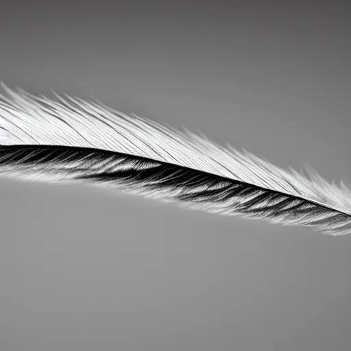 Prompt: An electron micrograph of a feather