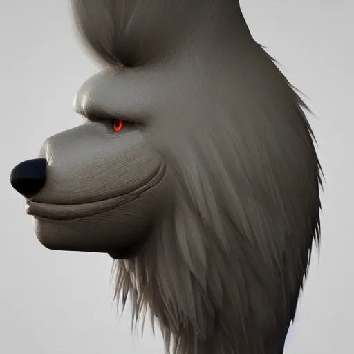 Prompt: misterio a 3 d render by zou yigui, trending on zbrush central, furry art, rendered in cinema 4 d, rendered in maya, zbrush,