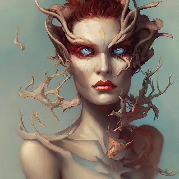 Image similar to a highly detailed portrait in the style of peter mohrbacher and in the style of gerald brom.