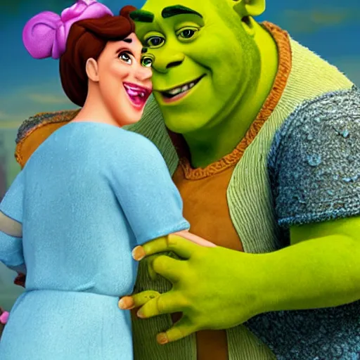 Prompt: jerry seinfeld as shrek movie still