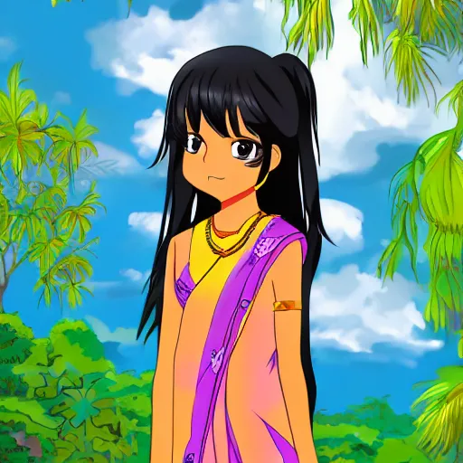 Prompt: sri lankan girl y 2 k style, 4 k, anime