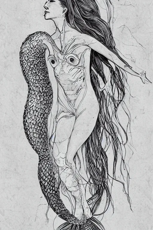 Prompt: anatomy of a mermaid