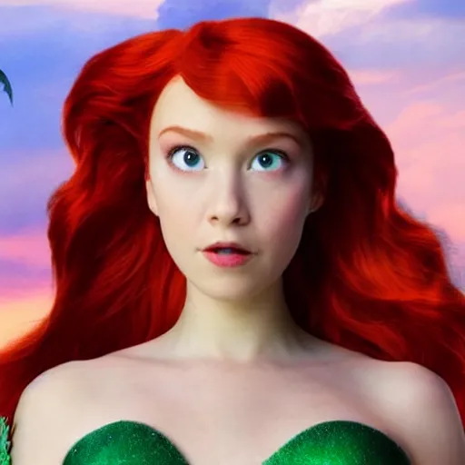 Image similar to “Ariel from the little mermaid live action 4K detailed”