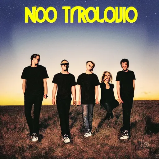 Image similar to album cover of a pop group named no problemo, album cover art, album cover