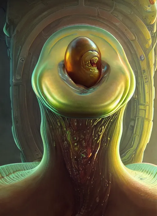 Prompt: elon musk as slimy mollusk character, drool, wide angle, elegant, highly detailed, digital painting, artstation, concept art, wallpaper, smooth, sharp focus, illustration, art by h. r. giger and artgerm and greg rutkowski and alphonse mucha