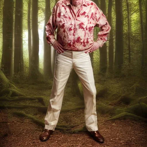 Prompt: full length beautiful jimmy savile, forest style studio shot, professional photographer, many details, super realistic, high quality, 8 k