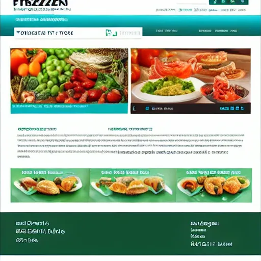 Image similar to design of frozen food website,responsive,simple,beautiful look and easy to read font,with hdd template