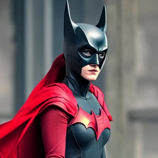 Image similar to Emma Watson as Batwoman