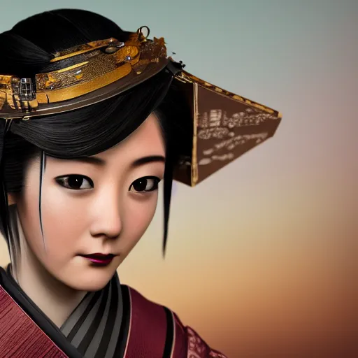 hi resolution geisha portrait yasutomo oka steampunk 8 | Stable ...