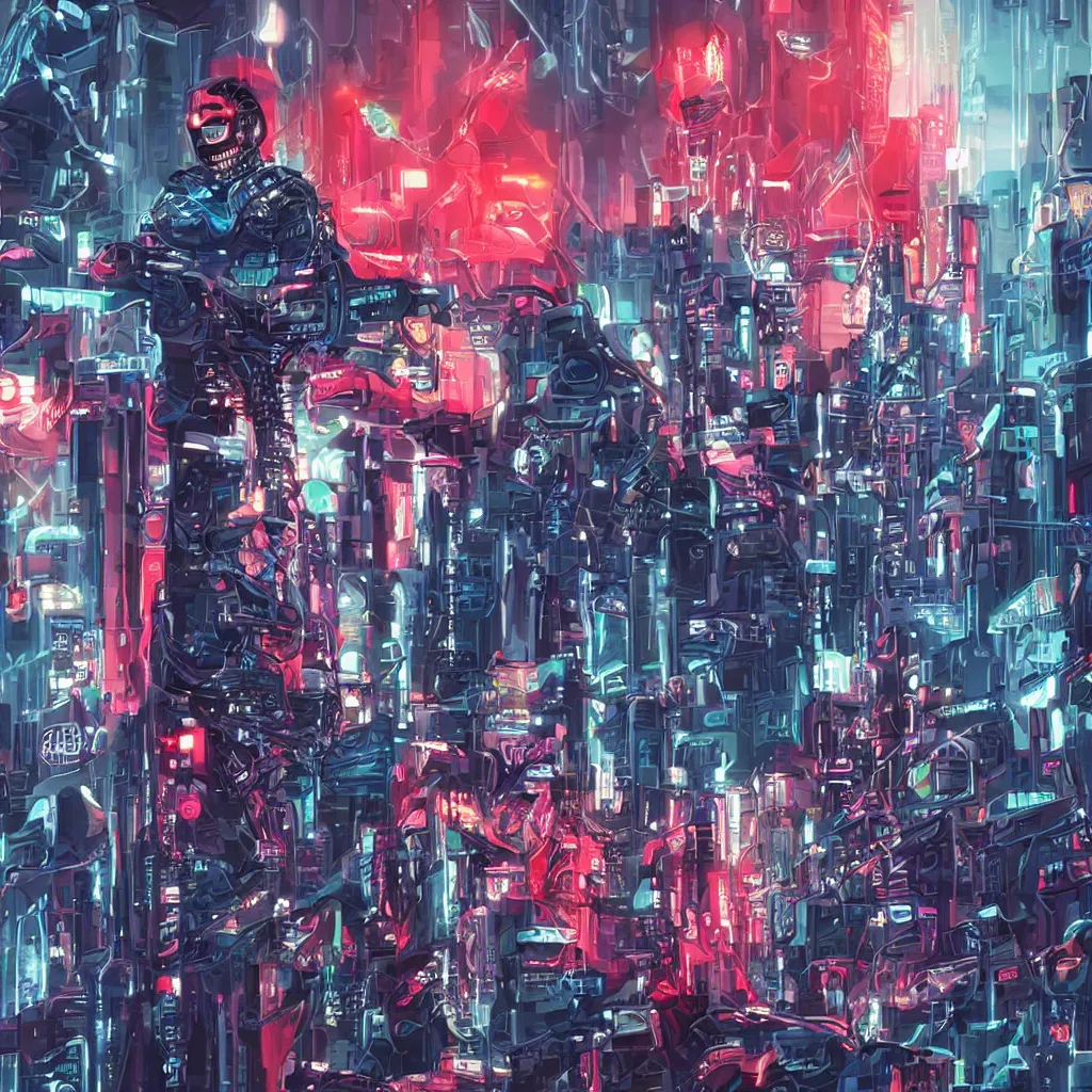 Prompt: cyberpunk trump