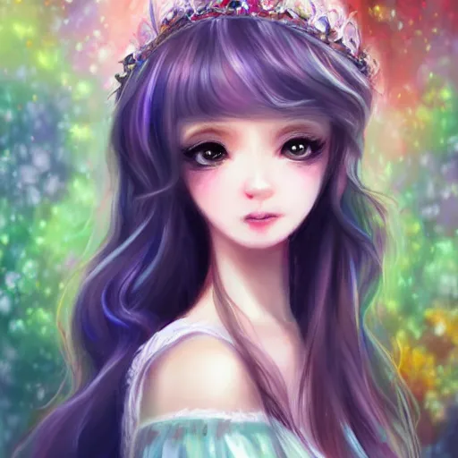 Image similar to realistic beautiful gorgeous natural cute, fantasy, elegant, lovely, princess girl, art drawn full hd, 4 k, highest quality, in artstyle by professional artists wl, kawaii