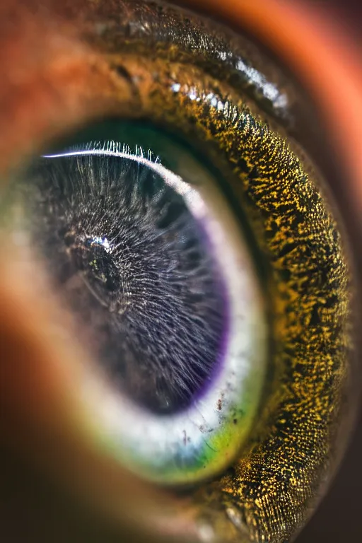 Image similar to macro shot of a human eye close up. Highly detailed iris. Ultra HD. Photography. Eye. Macro Lens.