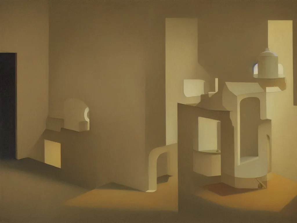 Image similar to chambers of the heart. Painting by Morandi, Agnes Pelton