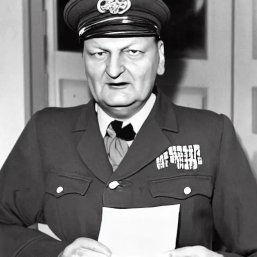 Image similar to herman goering in postman pat