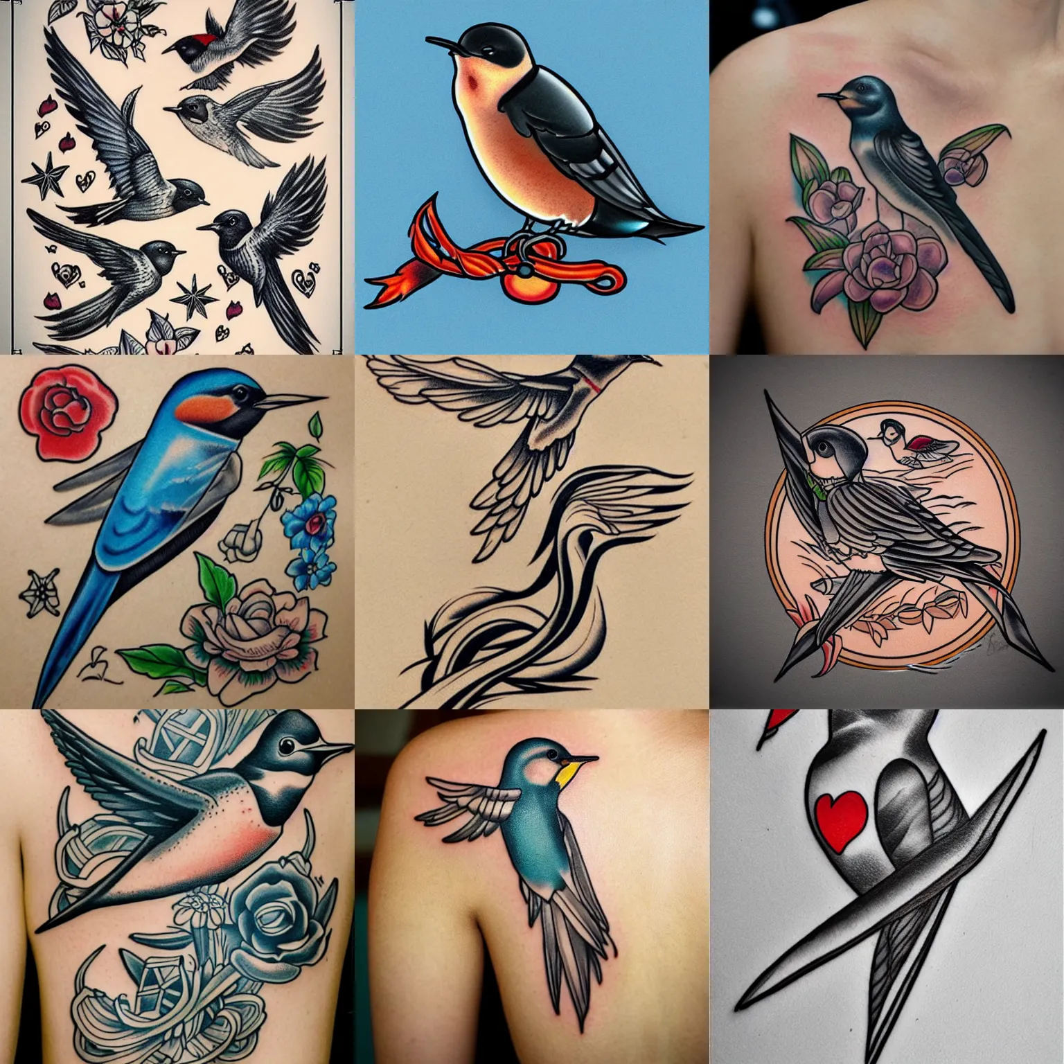 ZEN TATTOO on Tumblr: #swallow #bird #tattoo #flash with a #little #flower  :) #zentattoo #tattooed #ink #inkedup #inked #tattooshop #Vancity...